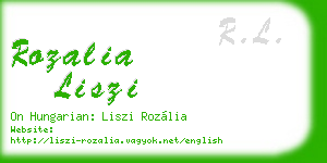 rozalia liszi business card